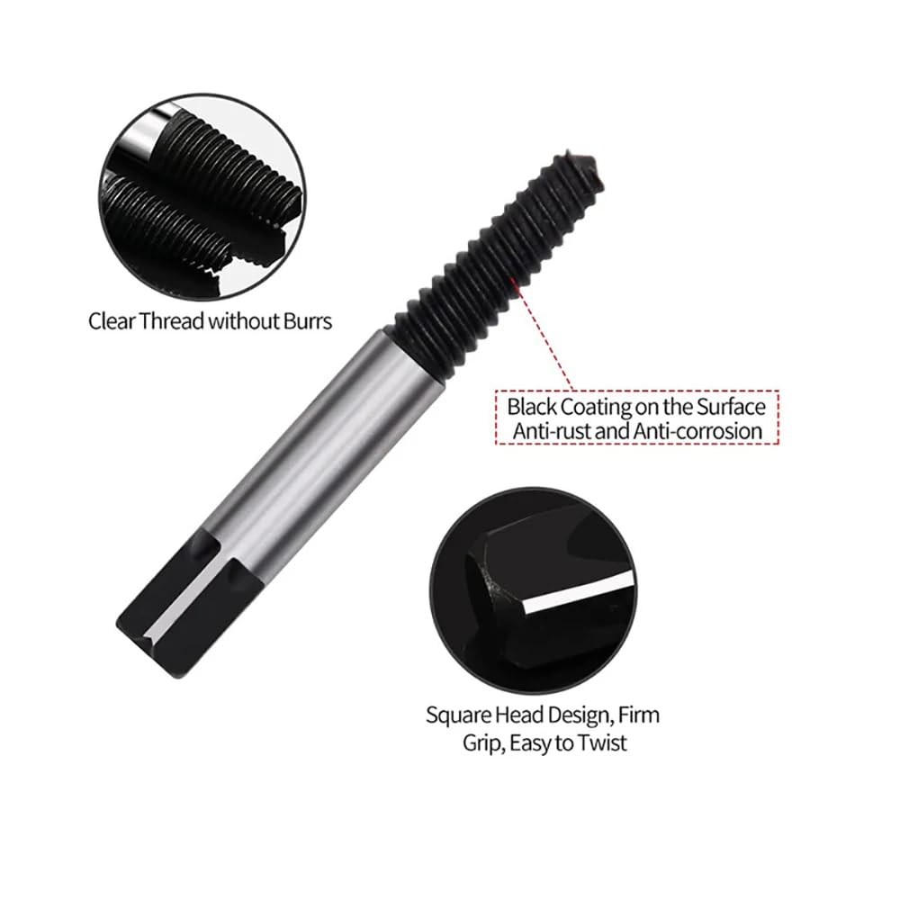 Set di estrattori per Viti da 5 Pezzi, Set di Viti danneggiate da 4 a 18 mm, Strumento di rimozione Facile da estrarre con Bue