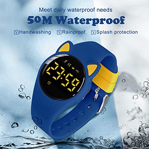 Image of Kids Watches for Girls Boys Digital Sport Watch with Step Counter Pedometer Vibration Alarm Clock, No App Waterproof Fitness Tracker Kids Watch Boys Girls Teens Students Ages 5-16