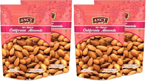 Image of Ancy Almonds 500 Grams (250 Grams X 2) - Raw, Whole And Delicious |Crunchy Texture without Sugar and Salt | Ideal for Snacking, Baking, Smoothies & Meal also for Healthy Lifestyle (Pack of 2)