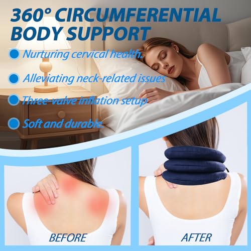 Bodiiwuliu Nacken Cervical Traction, Kopf-und Nackenstrecker, Verstellbares Kopf-und Nackenstrecker, für Unterwegs Zuhause im Büro, FüR Entspannen Sie Ihren Nacken