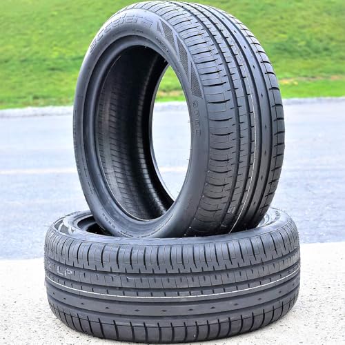Set of 2 (TWO) Accelera Phi-R All-Season Passenger Car High Performance Radial Tires-205/50R15 205/50ZR15 205/50/15 205/50-15 89W Load Range XL 4-Ply BSW Black Side Wall UTQG 400AA