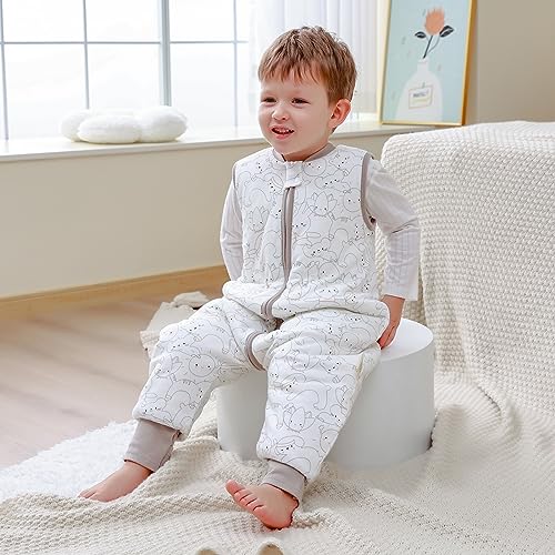 MIKAFEN Baby Winter Sleeping Bag with Feet,Cotton Kids Sleeping Bag 2.5Tog with Legs, Kitten 90cm/3-4years - Image 3