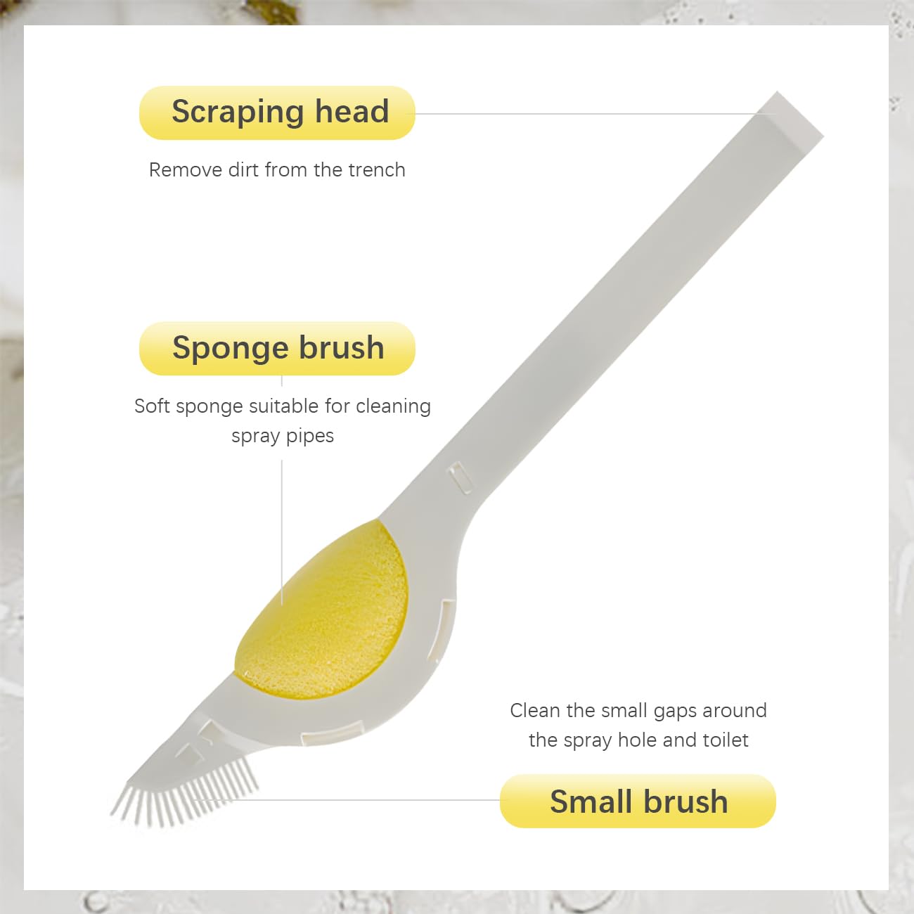 15 Pack 3 in 1 Smart Toilet Seat Water Sprayer Electric Bidet Seat Nozzle Brush Set — view 3