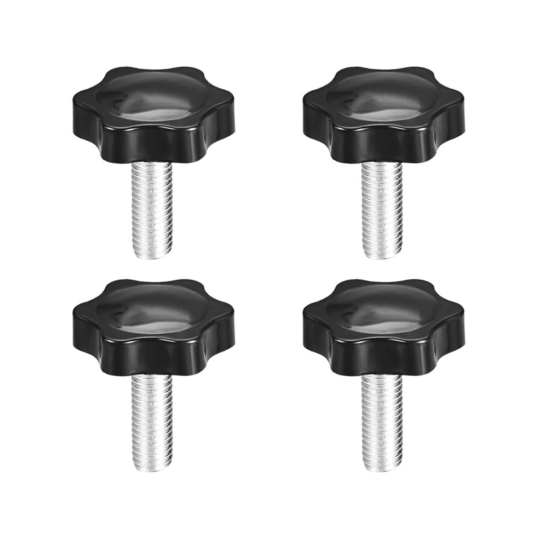 Bouton de serrage M10x25mm uxcell mâle en étoile à vis filetée 4 pièces