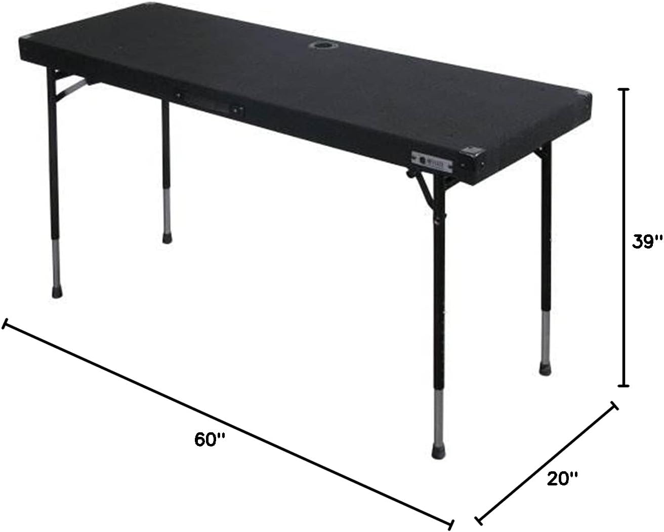 Odyssey CTBC2060 Carpeted Folding Dj Table with Adjustable Leg System