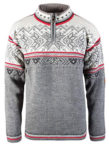 Dale of Norway Sweat Vail - Homme L Smoke/Raspberry/Off White/Dark Charcoal/Light Charcoal Cover
