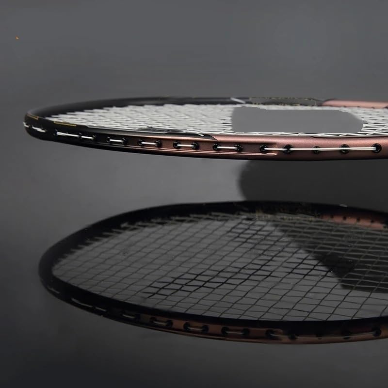 Badminton Set Raqueta de bádminton Attack Racket Black Gold, Individual, Carbono, Profesional