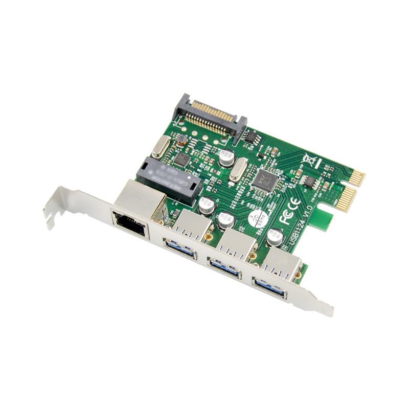 3 Port USB 3.0 + 1 Port Gigabit Ethernet LAN PCI-E Card | 3 x USB A 3.0, 1 x GE RJ45 LAN Ports-picture-27