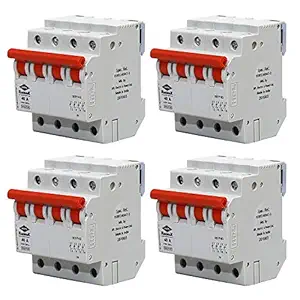 HPL Rakshak Miniature Circuit Breakers (MCB) Isolator 40A Four Pole 4Pack
