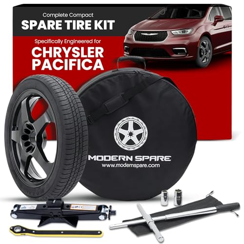 Modern Spare Complete Compact Spare Tire Kit - Fits 2016-2025 Chrysler Pacifica