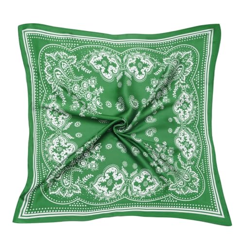 27'' Square Satin Head Scarves Satin Bandanas for Women Headband Scarves Silk Feeling Scarf Sleeping Hair Wrap Boho Headwear