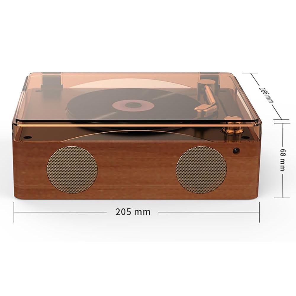 Draagbare Cd-speler met Bluetooth, Vintage Cd-muziekspeler, Retro Grammofoon -cd-speler, Ingebouwde Hifi-luidsprekers, Ondersteuning voor USB, AUX-ingang, Ideaal voor Cadeaus en Woondecoraties(Groente