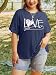 Plus Size Baseball Shirts Women Baseball Mom Shirt Heart Graphic Baseball Tee Summer Softball Short Sleeve Tops (2-5X)