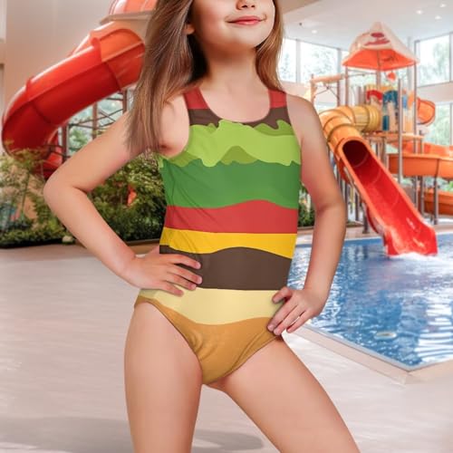 UNICEU Bathing Suit for Girls One-Piece Quick Drying Swimsuits Sleeveless Cross Shoulder Strap Swimwear for Beach Pool3