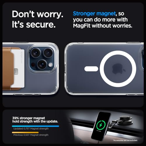 Image of Spigen for iPhone 15 Pro Case, Ultra Hybrid MagFit [Anti-Yellowing] [Compatible with Magsafe] - Frost White