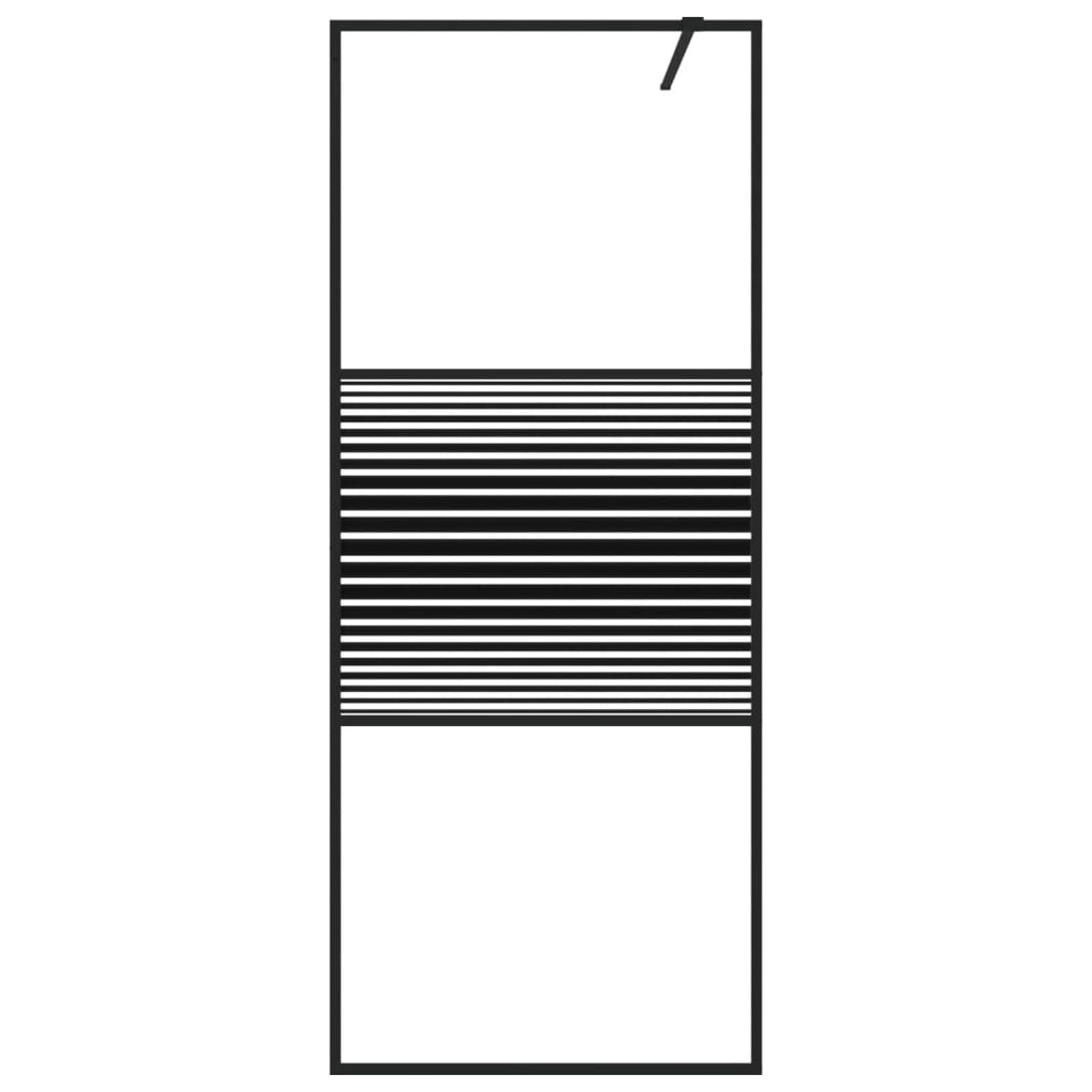 Homgoday Mampara de ducha de cristal templado transparente, 80 x 195 cm, diseño moderno