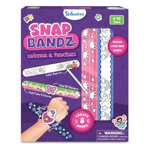 Skillmatics DIY Art & Craft Activity Snap Bandz Unicorns & Princesses