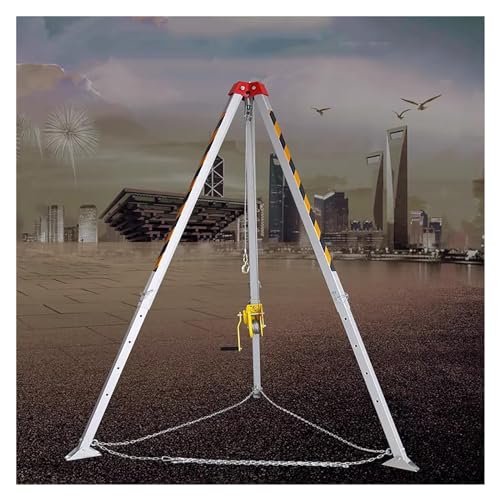 Rescue And Fall Protection Confined Space Tripod 7' Legs, Heavy Duty Tripod Lifting Equipment With 65' Winch, Aluminum Tripod Game Hoist For Sewer Tunnel/ Construction Sits/ Power Engineering ( Size :