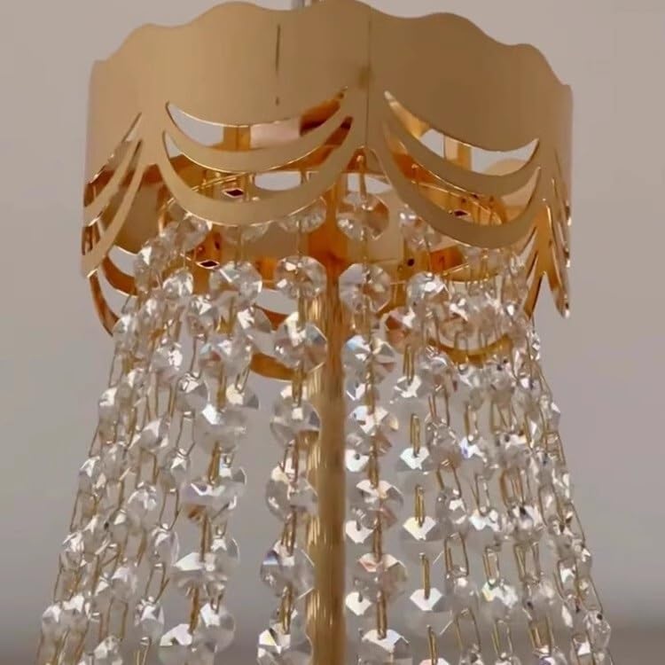 Suspension en cristal classique luminaire de salon chic et moderne