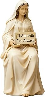 聖母マリア フィギュア 像 | クラシックな宗教彫刻 | 聖母マリア フィギュア シーン ミニチュア,ポーチ ダイニングテーブル マントル 窓辺 教会 リビングルーム 瞑想 リラックス 祈り 用