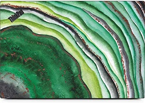 Skinit Decal Laptop Skin Compatible with Thinkpad X1 Carbon (6th Gen 2018) - Officially Licensed Skinit Originally Designed Kiwi Watercolor Geode Design