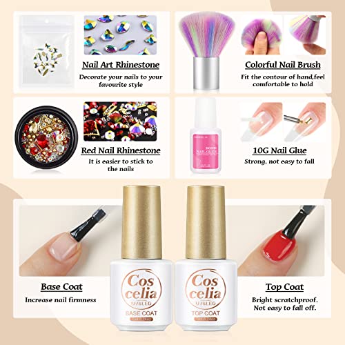 Coscelia Color Changing Gel Nail Polish Kit With 36W U V/Led Nail Lamp Soak Off Gel Polish 8 Pcs Summer Color Collection Temperature Mood Change Gel Polish Kit Nail Gel Polish Manicure Set #TOP5