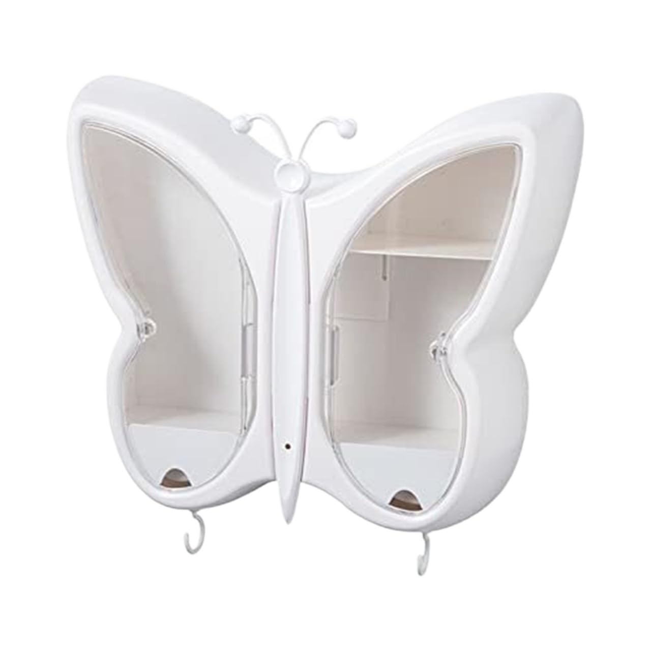 Organizador Organizador Multifunción para Tocador, Caja De Almacenamiento Cosméticos para Colgar En La Pared con Lámpara Maquillaje