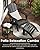 GREENVINES Folding-Adirondack-Chairs-Set-of-2 | HDPE Plastic | Fire Pit Chair | All Weather | Cup Holder | Black | for Deck Backyard Patio Outdoor Garden