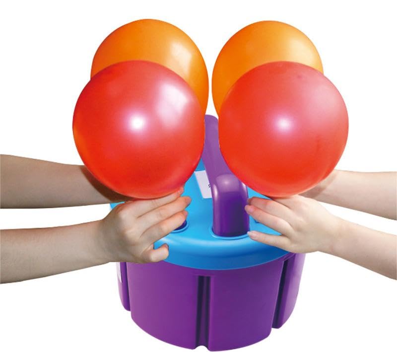 Elektryczna pompka do balonów - przenośna pompka do balonów z podwójną dyszą 600 W, pompka do balonów do szybkiego łatwego napełniania balonów, można napełniać wiele balonów w tym samym czasie