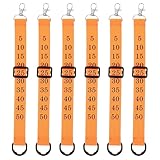 TOYANDONA Lot de 6 Clips Réglables en Nylon Orange pour Chaîne D’Arbitre de Football A...