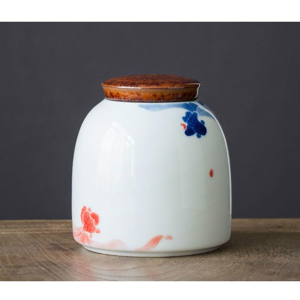 Masowe pojemniki na herbatę, hermetyczne pojemniki, popołudniowe pudełka, ręcznie malowane ceramiczne zestawy do przechowywania domowego, pojemniki szklane z liśćmi