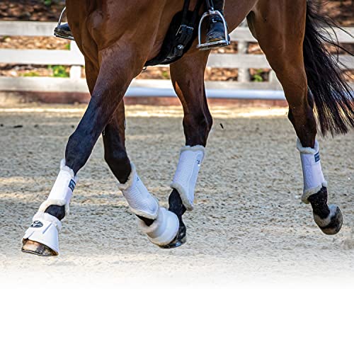 Professional\'s Choice Sports Medicine Products Hybrid Splint Horse Boots Fleece Horse Leg Wraps Medium 10.5\" White