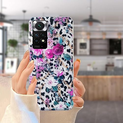 Mjuk TPU-skydd för Xiaomi Redmi Note 11-8 med leopardmönster