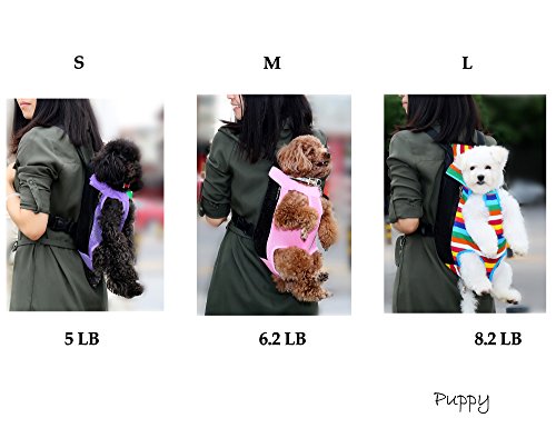 Whizzotech Pet Carrier Front Pack, Adjustable Pet Backpack Carrier Travel Bag, Legs Out Easy-Fit Hands-Free For Traveling Hiking Camping Riding For Super Small Dogs Cats Puppies, Size Small, Black #TOP7