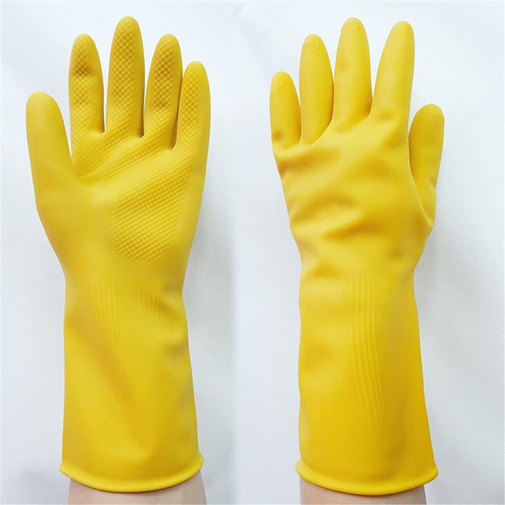 Long Sleeve Kitchen Antiskid Waterproof Household Glove Warm Dishwashing Dust Stop Cleaning Latex Rubber Gloves