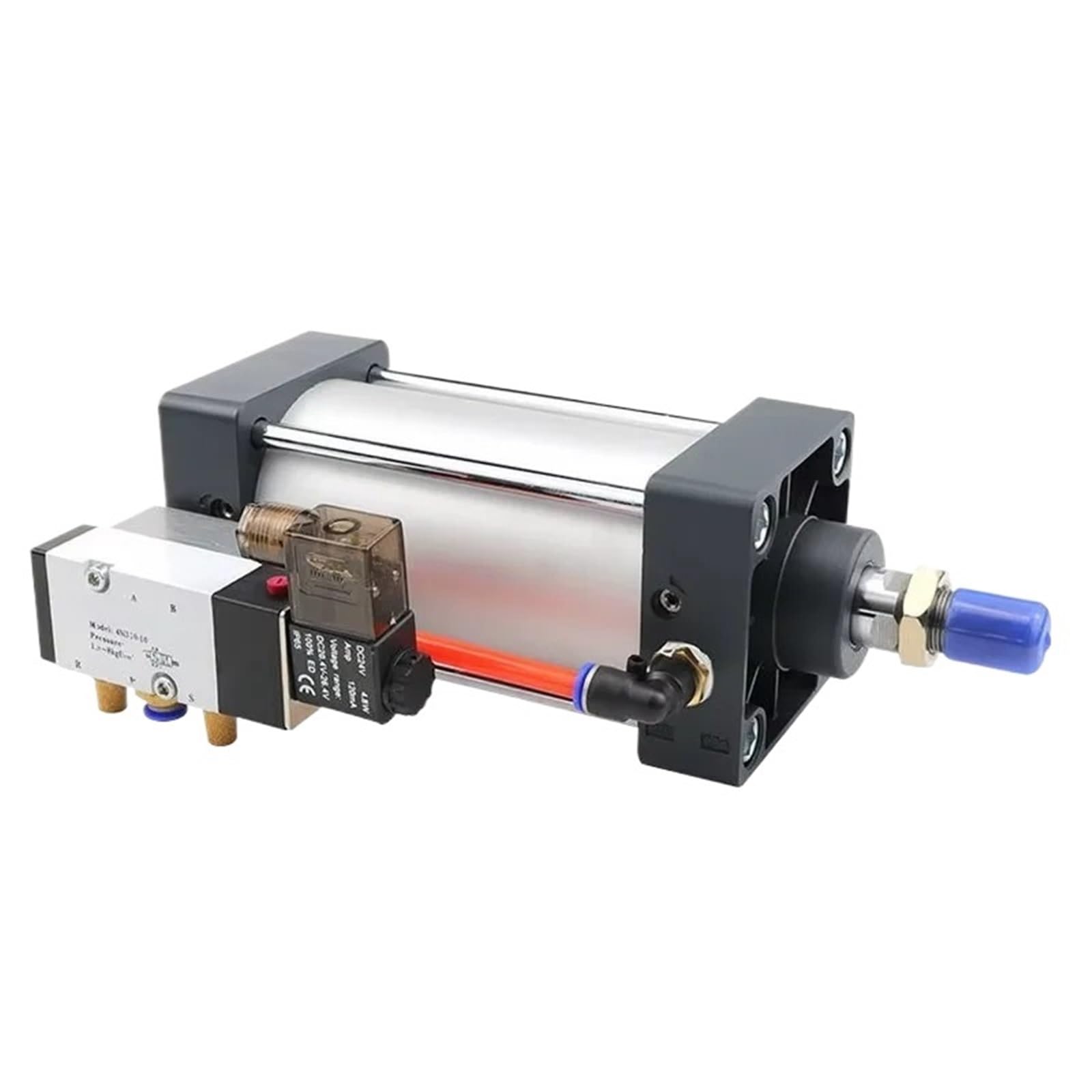 Vérin pneumatique SCF50x200 avec électrovanne intégrée AC24V alésage 50mm
