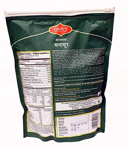 Image of Bikaji - Kolkata Chanachur - Tea-Time Bengali Snack - Spicy Chanachur Namkeen with Peanuts 400gm (Pack of 5)