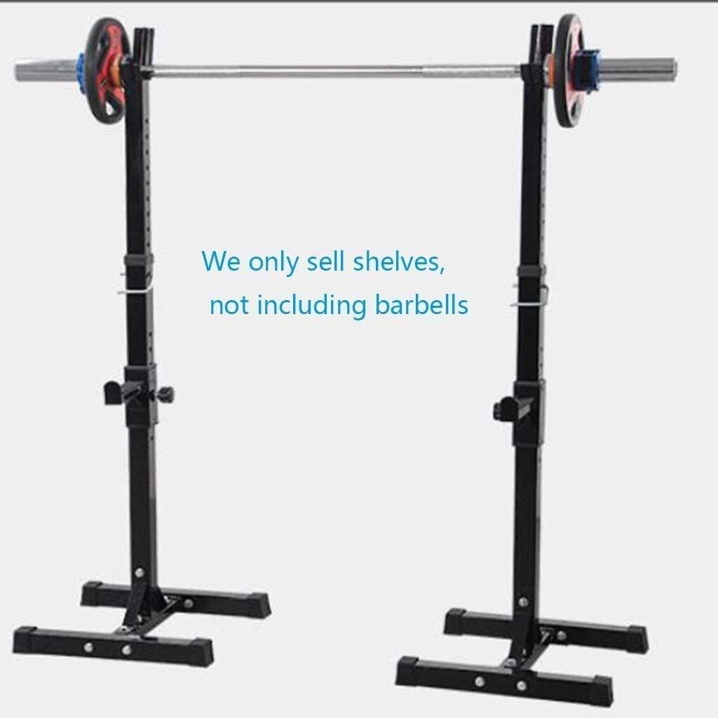 Adjustable Squat Rack Weight Lifting Bench Press Multifunctional Shelf Adjustable Bracket Home Indoor Gym Strength Training Stand Men's Fitness Barbell Rack Only Sell Shelves Squat