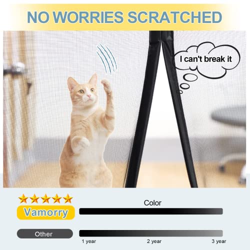 Magnetic Screen Door Mesh, Mosquito Net Magnetic Closure, Keep Bugs Out, Let Cool Breeze In,Self Sealing Magnets,Heavy Duty Retractable Mesh, Works With Pet, Sliding Door, Front Door - 58 X 78 Inch #TOP2