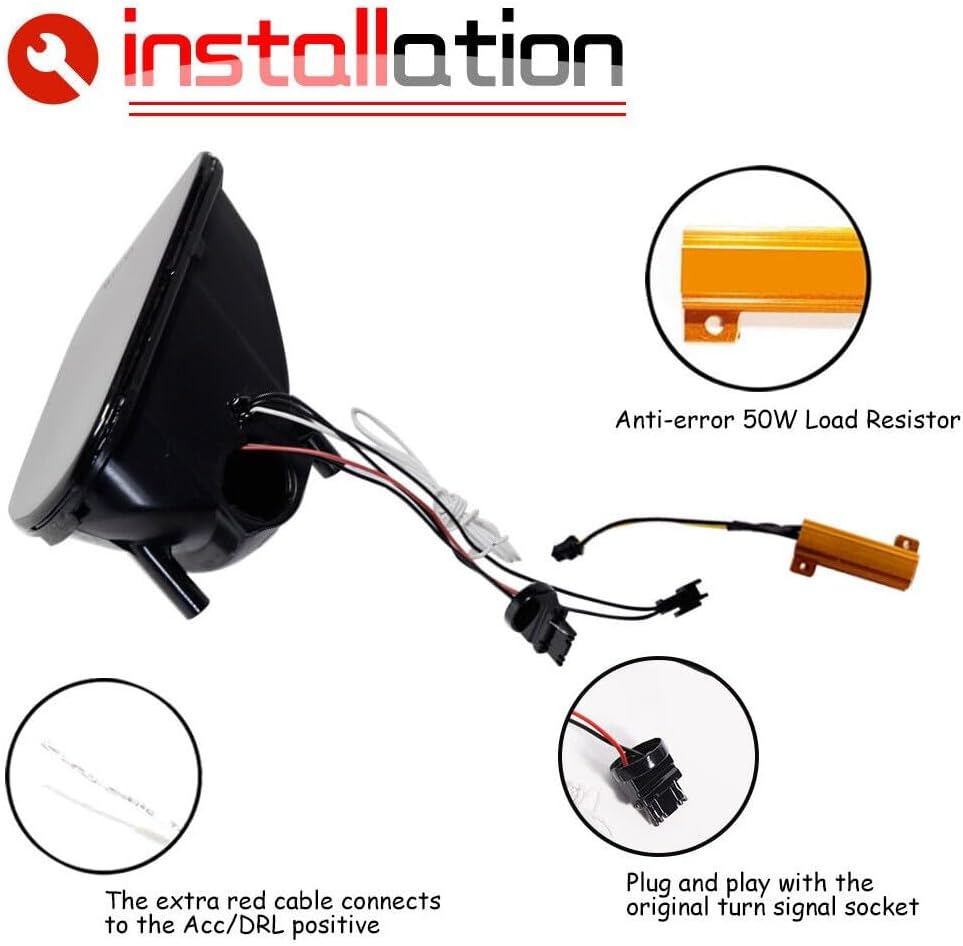 Front Left Right Turn Signal Light Assembly for Pontiac for Firebird Base Formula Trans Am 1998-2002 turn signal light assemblies