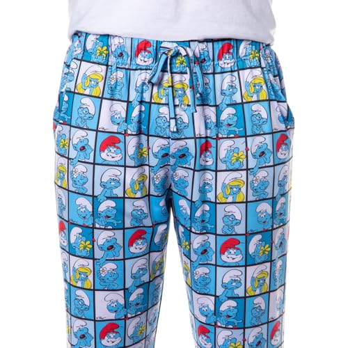 The Smurfs Men's Smurfette Papa Smurf Portrait Sleep Lounge Pajama Pants3