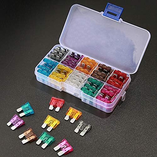 100pcs Assorted Auto Car Truck Standard Blade Fuse Assortment 2A 3A 5A 7.5 A 10A 15A 20A 25A 30A 35A Car Boat Truck SUV Automotive Replacement Fuses Auto Holder Fuse Kit Car Accessories
