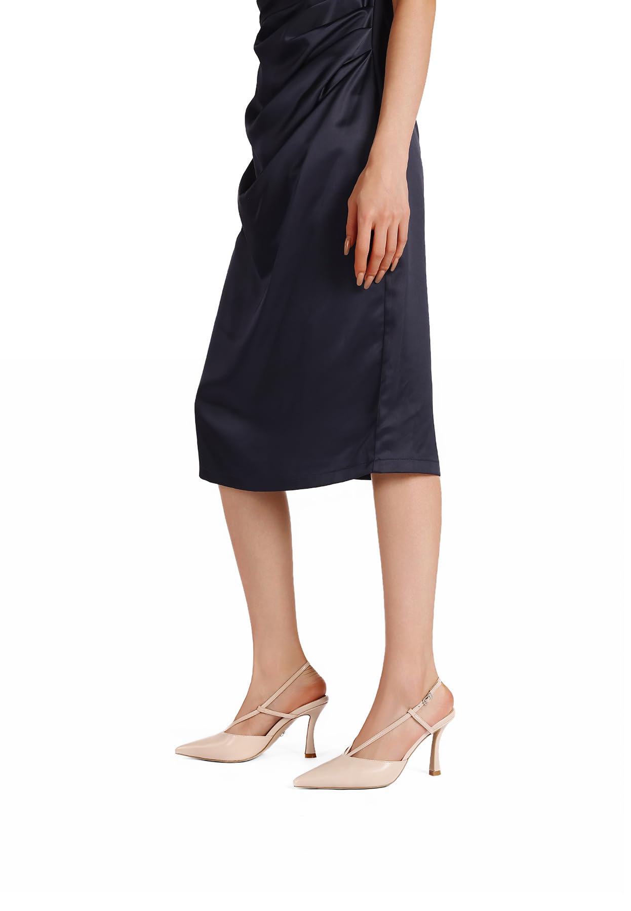 QUEEN HELENA Décolleté Slingback con Tacco Alto con Cinturino a T Donna K4513