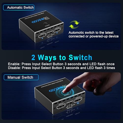 Extractor de audio HDMI 2.1 ARC para conectar barras de sonido a pantallas 4K 6
