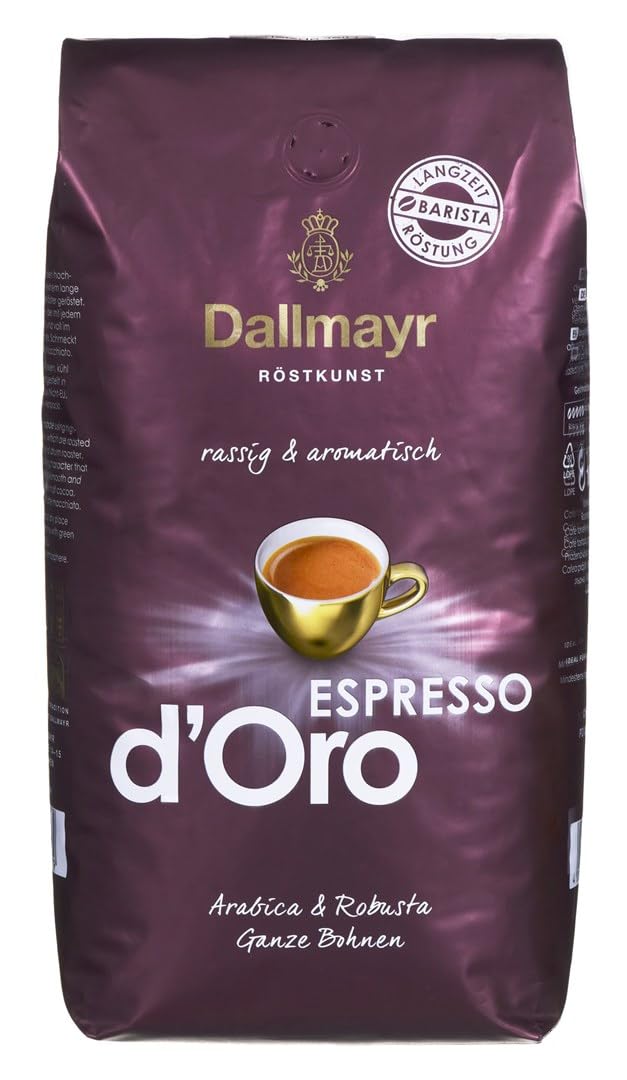 Dallmayr Espresso d'Oro całe ziarna 8 x 1000 g (8000 g) - rasowo aromatyczna kawa