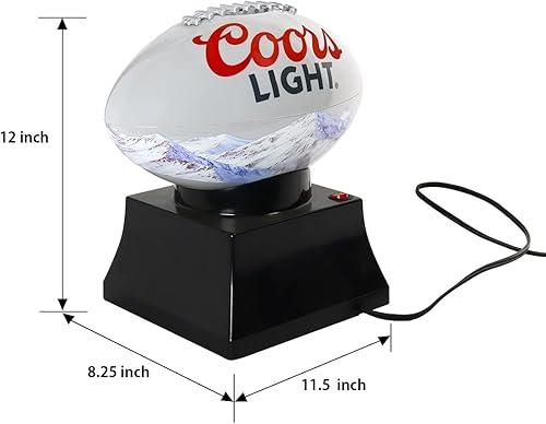 Miniatura 7 de Coors Light - Máquina para hacer palomitas de maíz con forma de fútbol, con cuenco para servir, taza medidora de grano, derretidor de mantequilla,