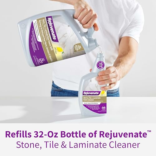 Image of Rejuvenate High Performance Stone Tile and Laminate Floor Cleaner Streak-Free Formula Dries Fast 128oz Covers up to 2,000 SqFt