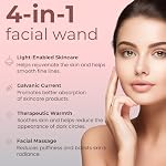4-in-1 Light-Therapy-Wand,Red Light Therapy for Face and Neck - Microcurrent Facial Device for Anti-Aging - Face & Eye Massager Skincare (2 Colors led Light) - Image 2