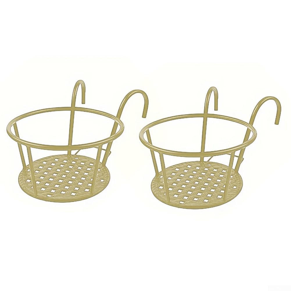 Support pot de fleur suspendu balustrade en lot de 2 crochets