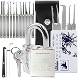 Swinging Doors Waterproof Lock Kit with Keys Pick for Shed, Gate Set,Padlock Lock Set with Keys Outdoor Solid Brass Keyed School Gym Locker, Fence, Toolbox, Hasp Storage Picking